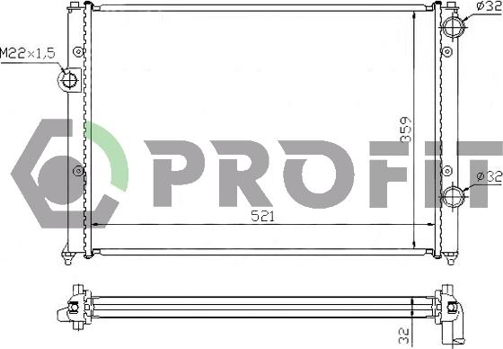 Profit PR 9565A3 - Radiators, Motora dzesēšanas sistēma autodraugiem.lv