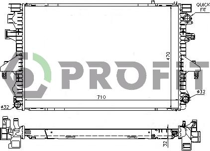 Profit PR 9567A5 - Radiators, Motora dzesēšanas sistēma autodraugiem.lv