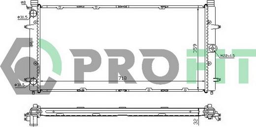 Profit PR 9567A1 - Radiators, Motora dzesēšanas sistēma autodraugiem.lv
