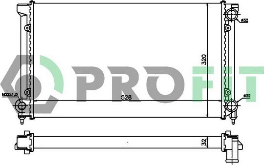 Profit PR 9537A4 - Radiators, Motora dzesēšanas sistēma autodraugiem.lv
