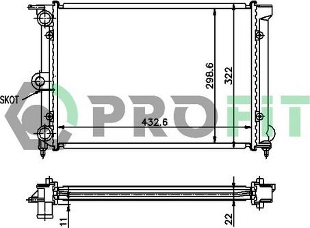 Profit PR 9521A4 - Radiators, Motora dzesēšanas sistēma autodraugiem.lv