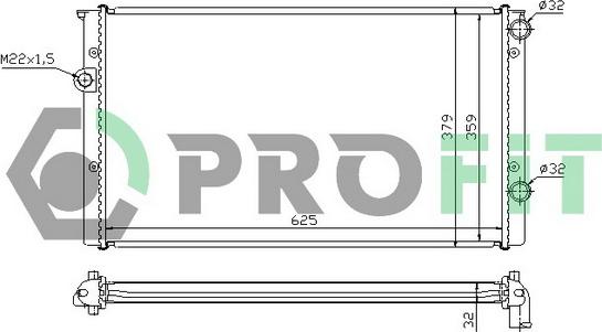 Profit PR 9522A3 - Radiators, Motora dzesēšanas sistēma autodraugiem.lv