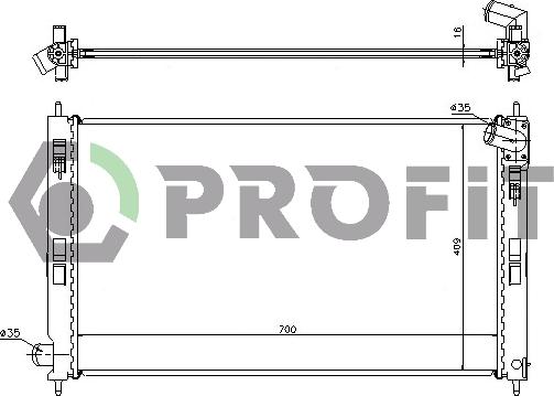 Profit PR 4010A2 - Radiators, Motora dzesēšanas sistēma autodraugiem.lv