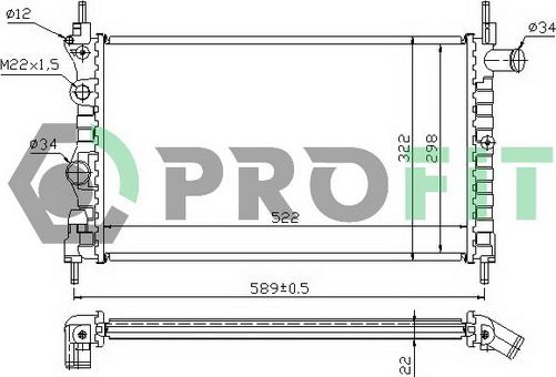 Profit PR 5049A1 - Radiators, Motora dzesēšanas sistēma autodraugiem.lv