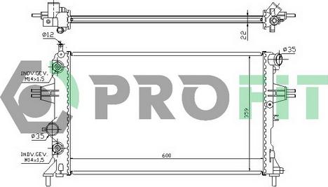 Profit PR 5054A1 - Radiators, Motora dzesēšanas sistēma autodraugiem.lv