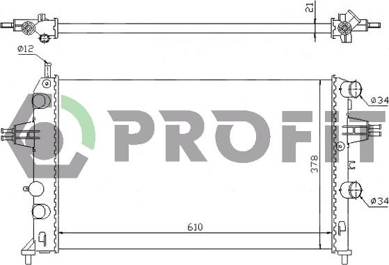 Profit PR 5054A3 - Radiators, Motora dzesēšanas sistēma autodraugiem.lv