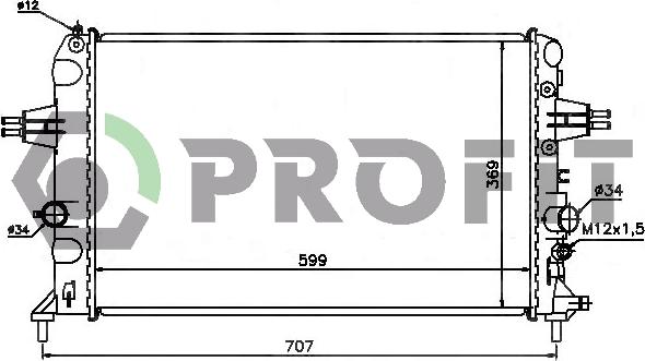 Profit PR 5054A2 - Radiators, Motora dzesēšanas sistēma autodraugiem.lv