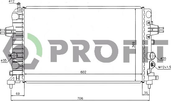 Profit PR 5055A1 - Radiators, Motora dzesēšanas sistēma autodraugiem.lv