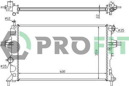 Profit PR 5051A1 - Radiators, Motora dzesēšanas sistēma autodraugiem.lv