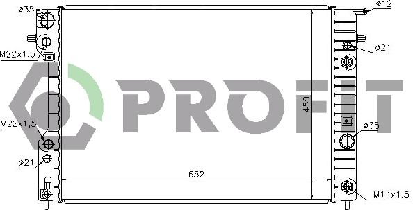 Profit PR 5080A1 - Radiators, Motora dzesēšanas sistēma autodraugiem.lv