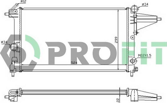 Profit PR 5076A1 - Radiators, Motora dzesēšanas sistēma autodraugiem.lv