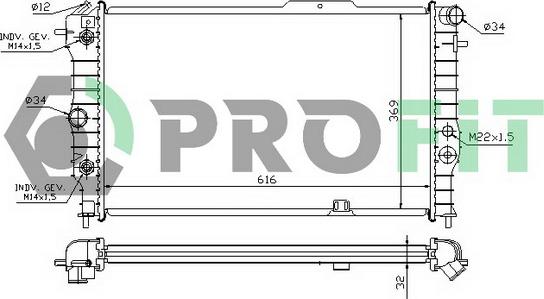 Profit PR 5076A3 - Radiators, Motora dzesēšanas sistēma autodraugiem.lv