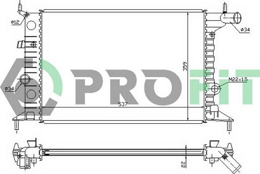 Profit PR 5077A3 - Radiators, Motora dzesēšanas sistēma autodraugiem.lv