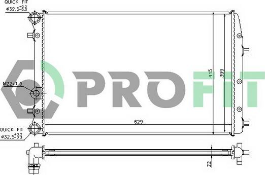 Profit PR 6402A2 - Radiators, Motora dzesēšanas sistēma autodraugiem.lv