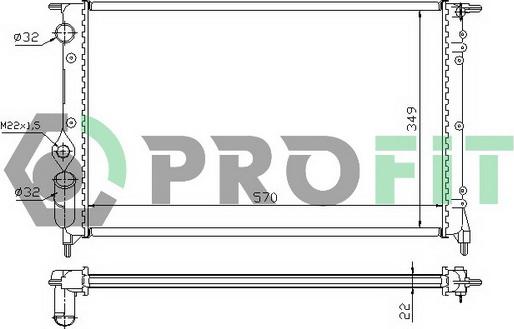 Profit PR 6038A1 - Radiators, Motora dzesēšanas sistēma autodraugiem.lv