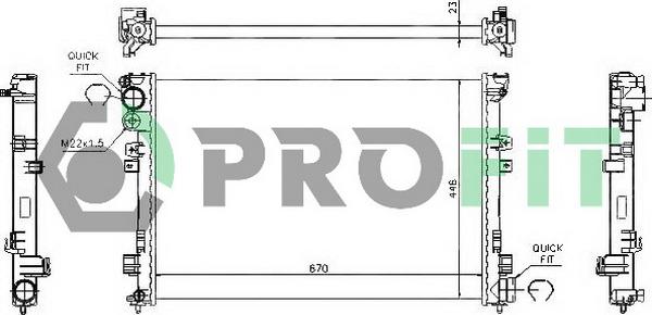 Profit PR 0545A1 - Radiators, Motora dzesēšanas sistēma autodraugiem.lv