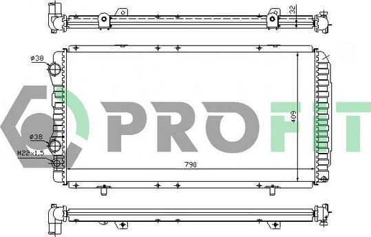 Profit PR 0540N1 - Radiators, Motora dzesēšanas sistēma autodraugiem.lv