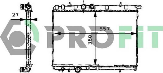 Profit PR 0510N1 - Radiators, Motora dzesēšanas sistēma autodraugiem.lv