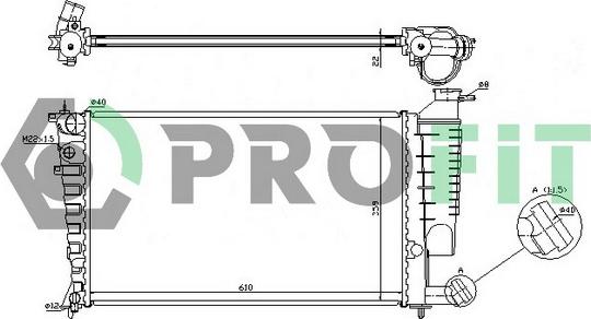 Profit PR 0520N1 - Radiators, Motora dzesēšanas sistēma autodraugiem.lv