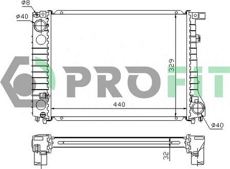 Profit PR 0054A1 - Radiators, Motora dzesēšanas sistēma autodraugiem.lv