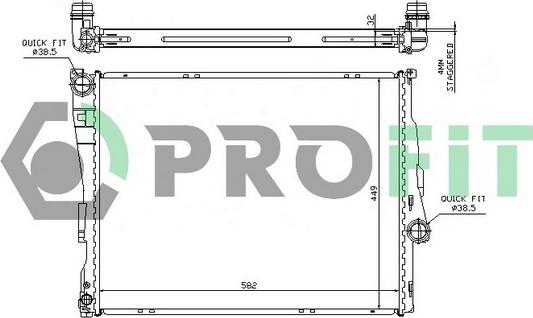 Profit PR 0054A3 - Radiators, Motora dzesēšanas sistēma autodraugiem.lv