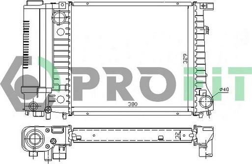 Profit PR 0054A2 - Radiators, Motora dzesēšanas sistēma autodraugiem.lv