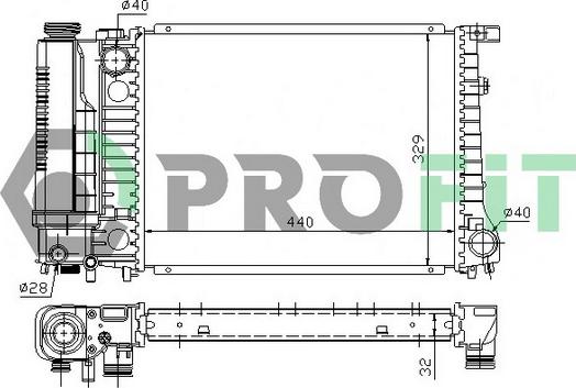 Profit PR 0050A2 - Radiators, Motora dzesēšanas sistēma autodraugiem.lv