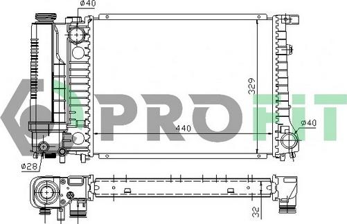 Profit PR 0060A1 - Radiators, Motora dzesēšanas sistēma autodraugiem.lv