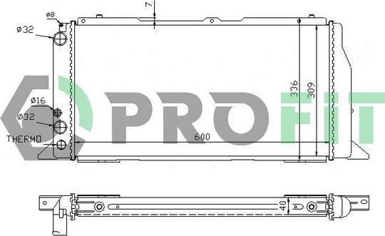 Profit PR 0016A1 - Radiators, Motora dzesēšanas sistēma autodraugiem.lv