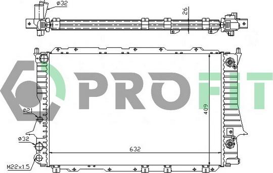 Profit PR 0012A4 - Radiators, Motora dzesēšanas sistēma autodraugiem.lv