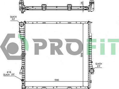 Profit PR 0075A1 - Radiators, Motora dzesēšanas sistēma autodraugiem.lv