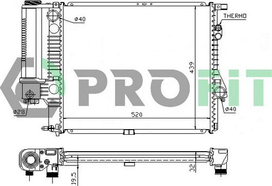 Profit PR 0070A1 - Radiators, Motora dzesēšanas sistēma autodraugiem.lv