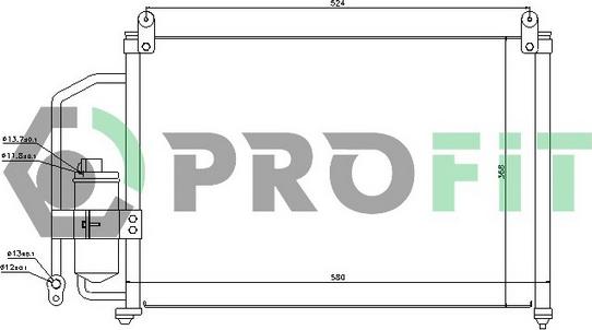 Profit PR 1106C1 - Kondensators, Gaisa kond. sistēma autodraugiem.lv