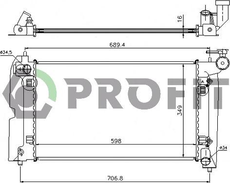 Profit PR 1835A4 - Radiators, Motora dzesēšanas sistēma autodraugiem.lv