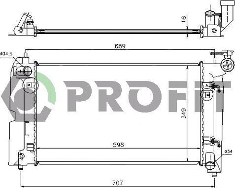 Profit PR 1835A3 - Radiators, Motora dzesēšanas sistēma autodraugiem.lv