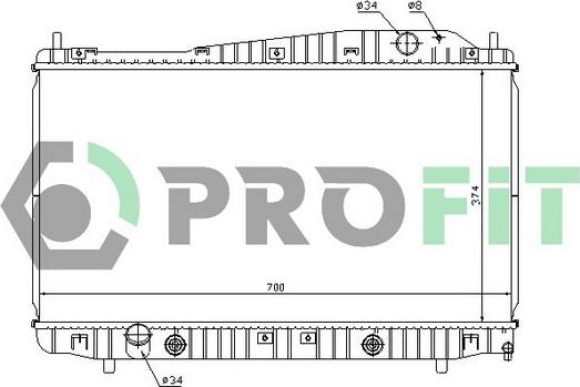 Profit PR 1705A2 - Radiators, Motora dzesēšanas sistēma autodraugiem.lv