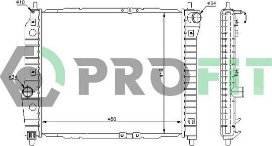 Profit PR 1703A2 - Radiators, Motora dzesēšanas sistēma autodraugiem.lv