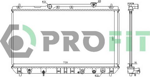 Profit PR 8130A1 - Radiators, Motora dzesēšanas sistēma autodraugiem.lv