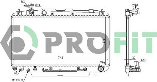 Profit PR 8131A1 - Radiators, Motora dzesēšanas sistēma autodraugiem.lv