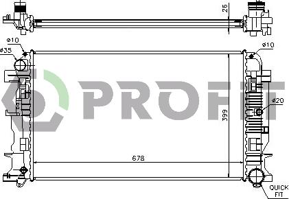 Profit PR 3546A6 - Radiators, Motora dzesēšanas sistēma autodraugiem.lv