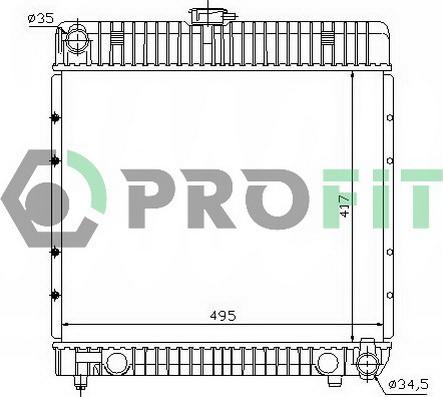 Profit PR 3561A1 - Radiators, Motora dzesēšanas sistēma autodraugiem.lv