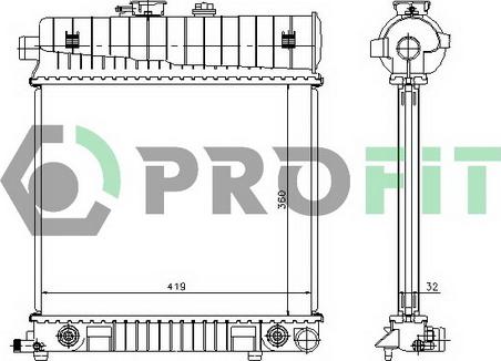 Profit PR 3528A1 - Radiators, Motora dzesēšanas sistēma autodraugiem.lv