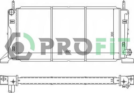 Profit PR 2545A1 - Radiators, Motora dzesēšanas sistēma autodraugiem.lv