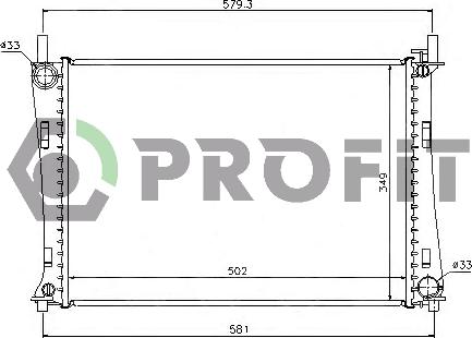 Profit PR 2562A3 - Radiators, Motora dzesēšanas sistēma autodraugiem.lv