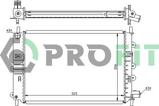 Profit PR 2530A1 - Radiators, Motora dzesēšanas sistēma autodraugiem.lv