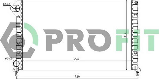 Profit PR 2210A1 - Radiators, Motora dzesēšanas sistēma autodraugiem.lv