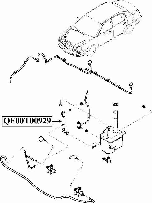 Quattro Freni QF00N00034 - Ūdenssūknis, Lukturu tīrīšanas sistēma autodraugiem.lv