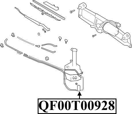 Quattro Freni QF00N00033 - Ūdenssūknis, Stiklu tīrīšanas sistēma autodraugiem.lv