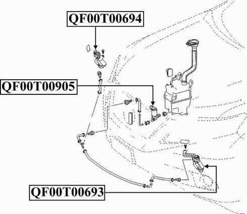 Quattro Freni QF00T00693 - Ūdens sprausla, Lukturu tīrīšanas sistēma autodraugiem.lv