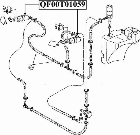 Quattro Freni QF00T01059 - Ūdens sprausla, Lukturu tīrīšanas sistēma autodraugiem.lv